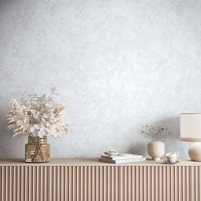Vliestapete Betonoptik Grafisch Modern in Weiss