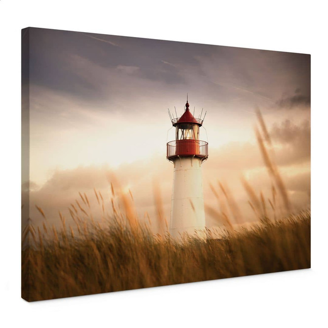 Leinwandbild Leuchtturm an der Küste von Sylt - Eisenmann