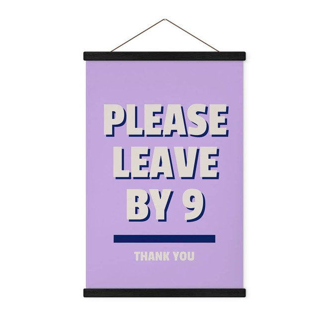 Stoffbild Please leave by 9 - Fritsch