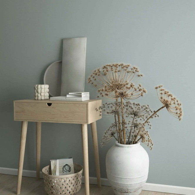 Vliestapete Strukturiert Uni Modern matt in Grau