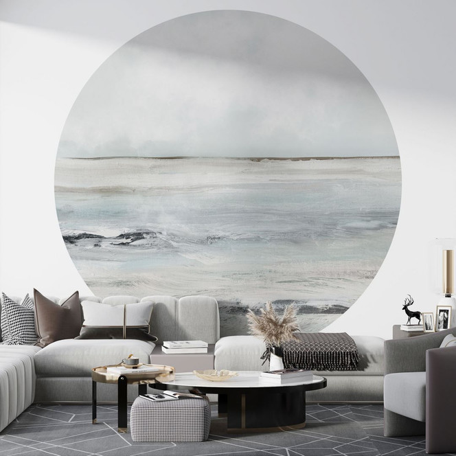 Fototapete Wellen am Sandy Bay - Hobday - Rund - Selbstklebend/Vlies