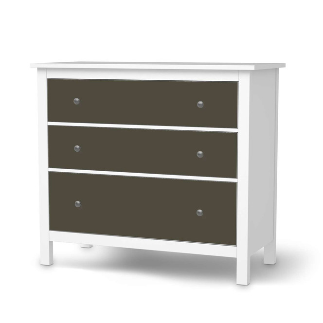 Möbelfolie IKEA Hemnes Kommode 3 Schubladen - Braungrau Dark- Bild 1