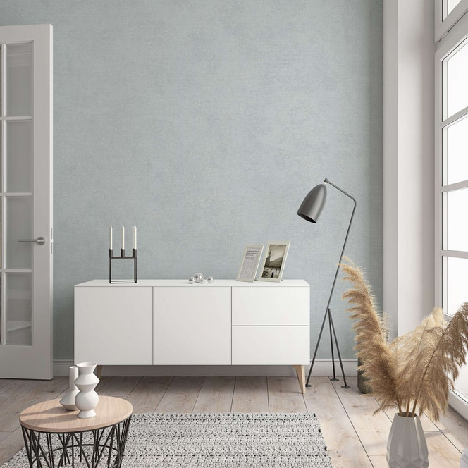 Vliestapete in moderner, feiner Struktur grau Uni