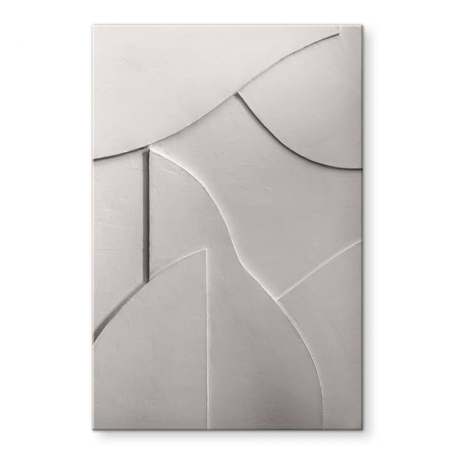 Acrylglasbild Abstrakte Strukturen in sanftem Beige - Böhmer