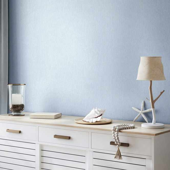 Vliestapete in weiss, blau Struktur Uni Modern