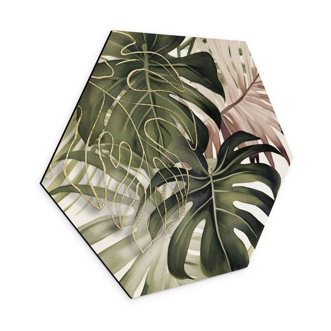 Wandbild Tropische Blätter Boho - Haase - Alu-Dibond
