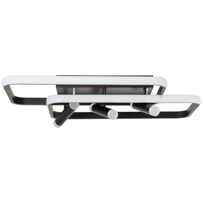 LED-Deckenleuchte Emilio, schwarz, 66 x 45.2 cm, dimmbar