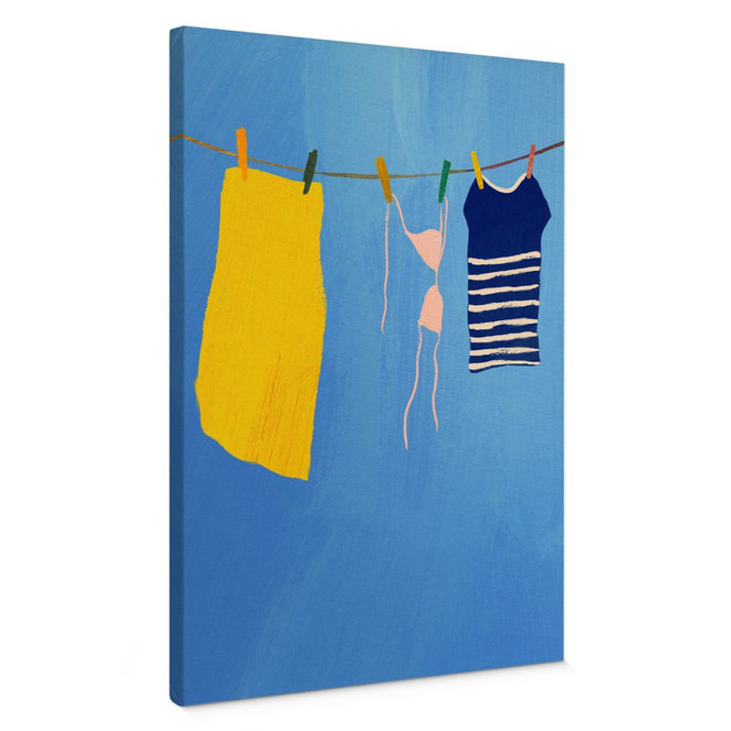 Leinwandbild Sommerwäsche unter blauem Himmel - Rivers