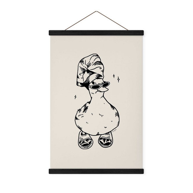 Stoffbild Coole Spa-Ente mit Sonnenbrille - Royle