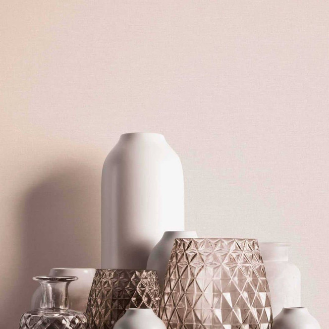 Vliestapete Creme-Weiss einfarbig von A.S. Creation leicht strukturierte Tapete matt