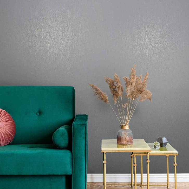 Vliestapete Uni, Textil Uni Klassisch in Grau - WA483114