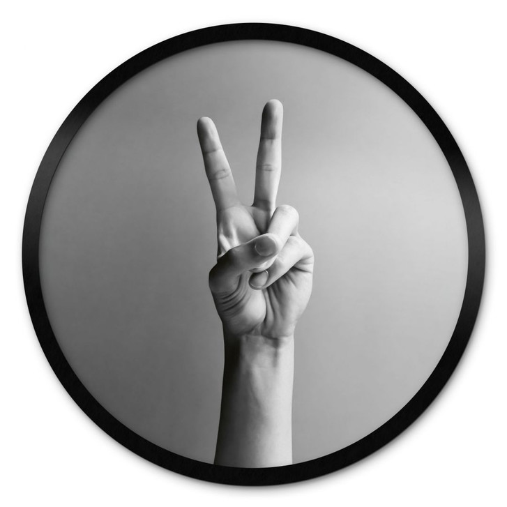 Poster Victory Hand - Zeichen des Friedens und Sieges - Bühler - Rund - WA433257