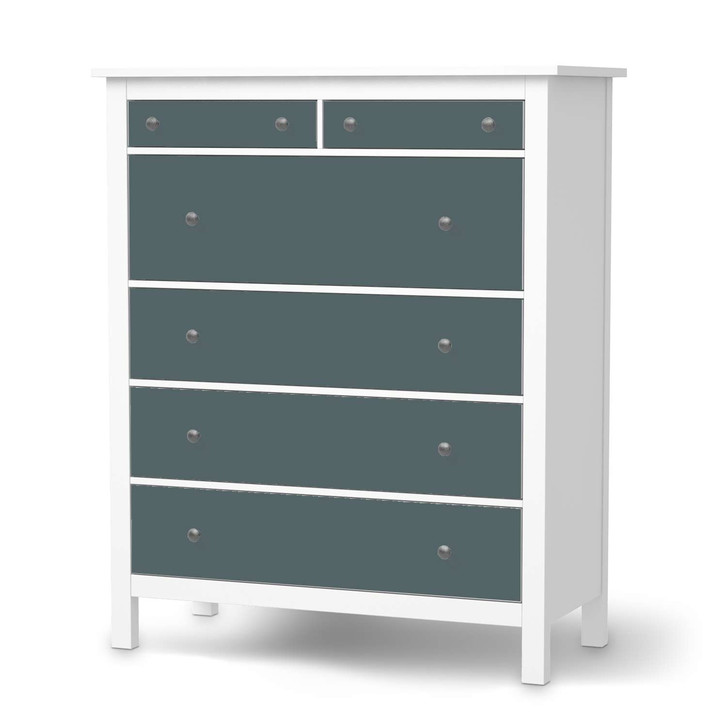 Klebefolie IKEA Hemnes Kommode 6 Schubladen - Blaugrau Light - CR111326