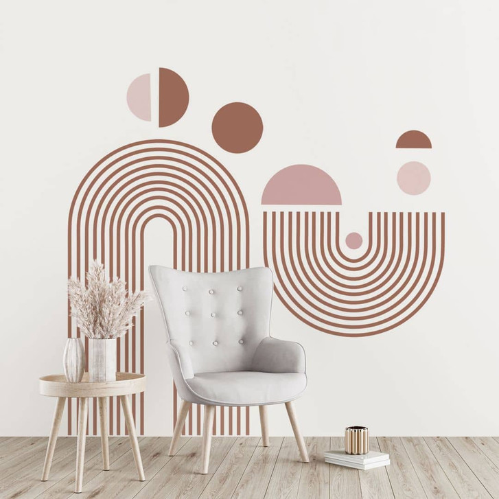 Wandtattoo Geometrisch - Abstrakte Formen mit Halbbogen - WA484651