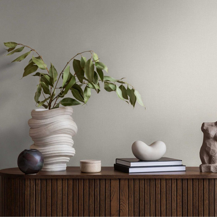 Unitapete mit Leinen-Optik Beige – Strukturierte Vliestapete – Einfarbig & dezent - WA458864