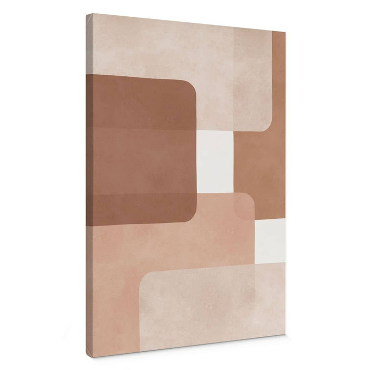 Leinwandbild Boho Abstraktion in Beige-braun | Mocha -Mousse - Costa - WA436421