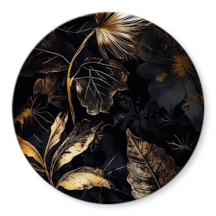 Glasbild Pflanzen in der Nacht - Jaszke - Rund - WA471643