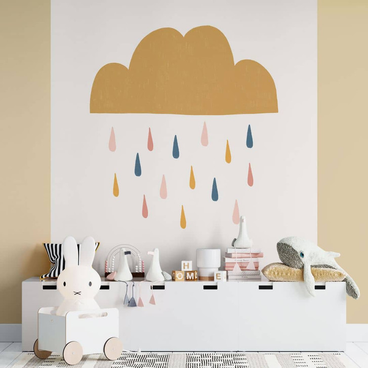 Fototapete Fröhlicher Regen in Pastelltönen - Lisboa - WA431918