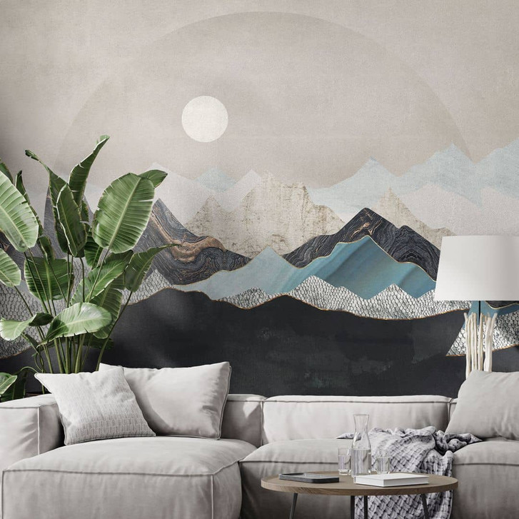 Fototapete Ruhige Berglandschaft in der Dämmerung - SpaceFrog Designs - WA424139