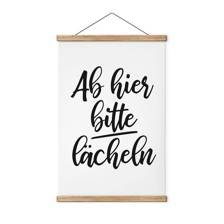 Stoffbild Ab hier bitte lächeln - WA457337