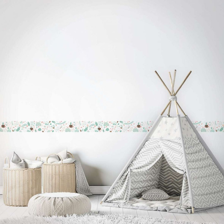 Bordüre, Vliesbordüre Kids Walls weiss, grün, braun - WA450956
