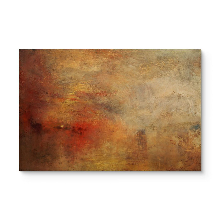 Holzbild Turner - Sonnenuntergang über einem See - WA459698