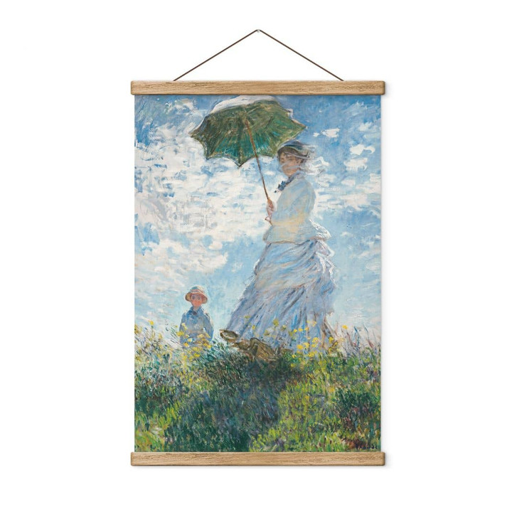 Stoffbild Monet - Frau mit Sonnenschirm - Madame Monet und ihr Sohn - WA448350