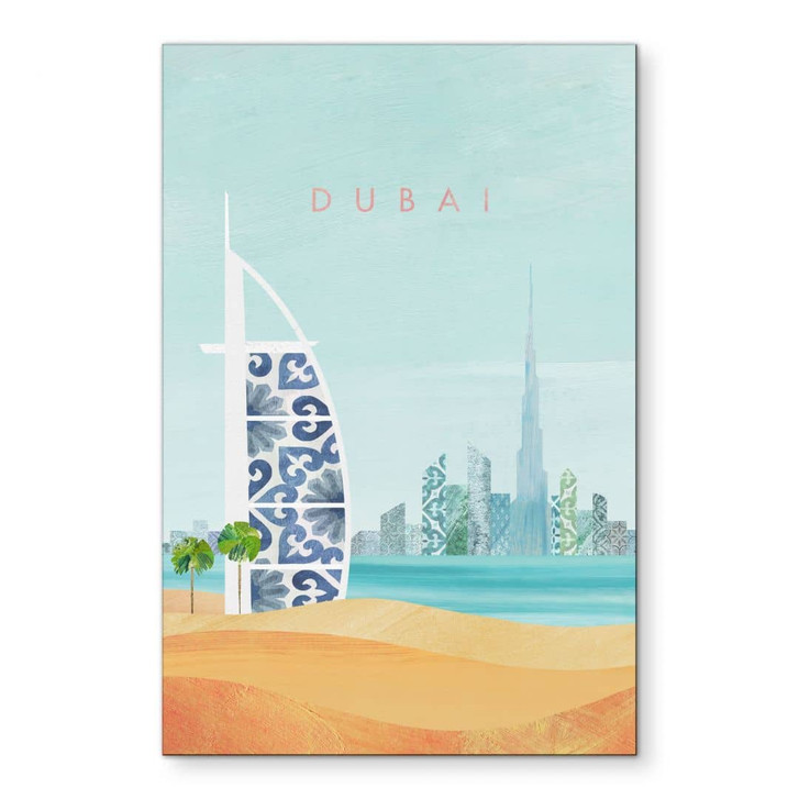Wandbild Strand von Dubai - Burj Al Arab - Rivers - Alu-Dibond - WA464980