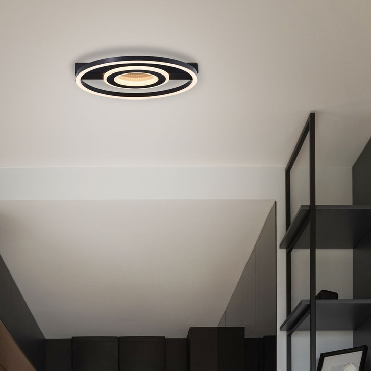 Deckenleuchte Marlies, schwarz, 5 x 37 cm, Metall Glitzereffekt - WA438840