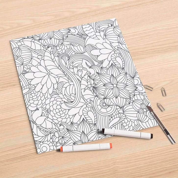 Folienbogen (30x30cm) - Flower Lines 2 - CR106822