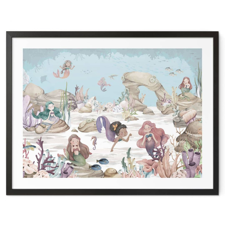 Kinderposter Magisches Unterwasserreich der Meerjungfrauen - Oliver Robins - WA433401