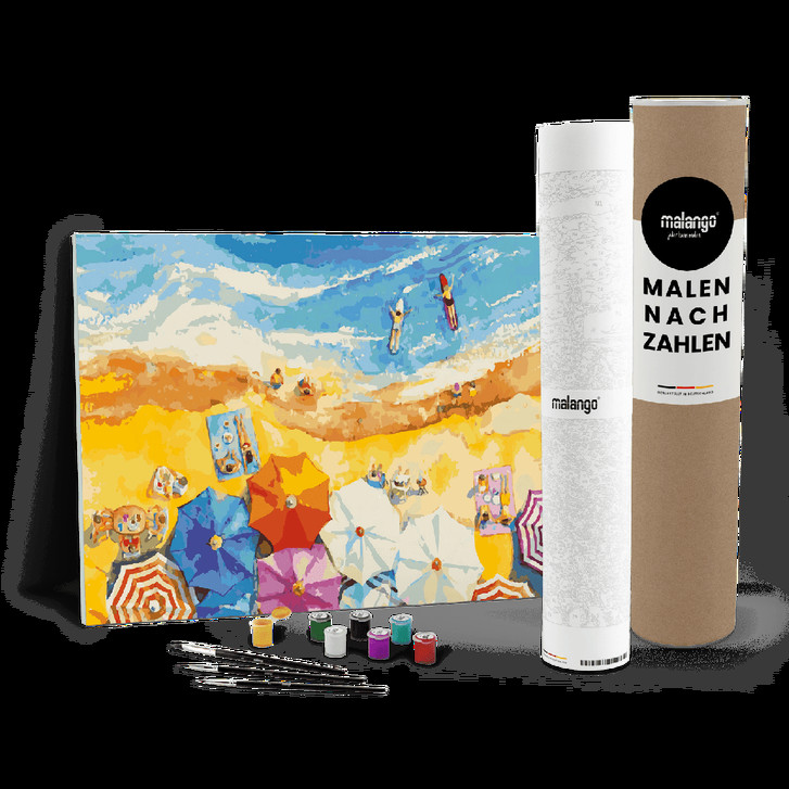 Malen nach Zahlen Leinwandbild - Meer Strand im Urlaub - WA446794