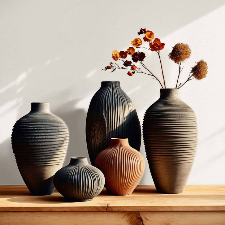 Vliestapete Strukturiert Uni Modern in Beige - WA473063