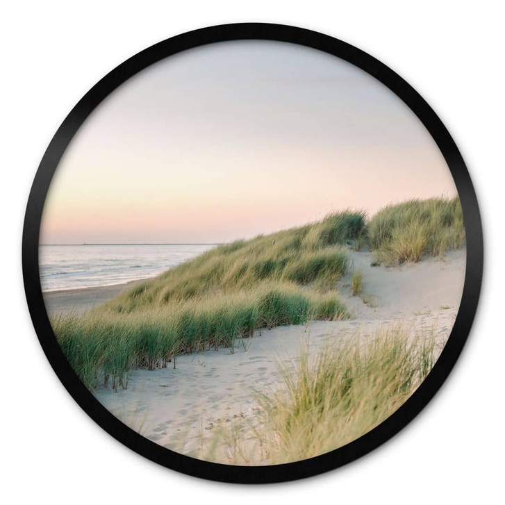 Poster Dünen an der holländischen Küste - Zwart - Rund - WA427297