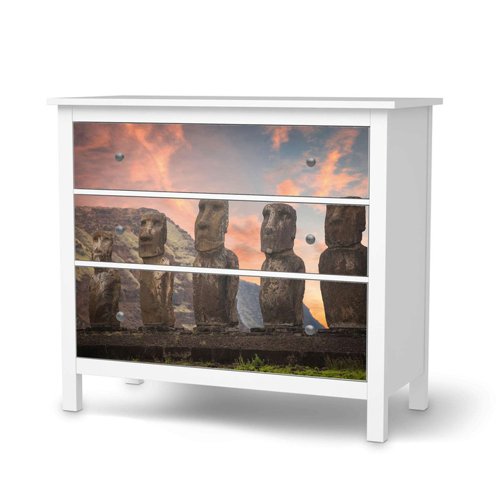 Möbelfolie IKEA Hemnes Kommode 3 Schubladen - Easter Island - CR114710