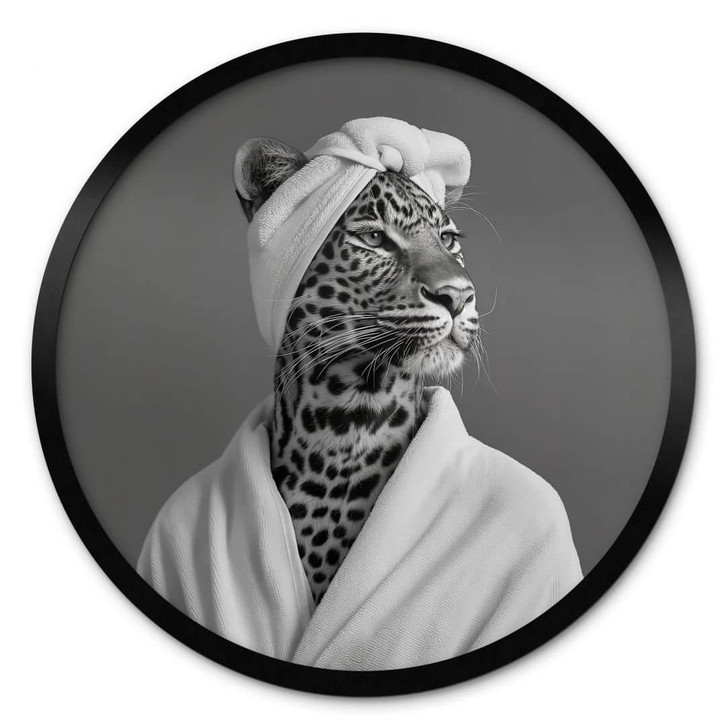 Poster Royale Spa-Auszeit mit Leopard - Rahner - Rund - WA473417
