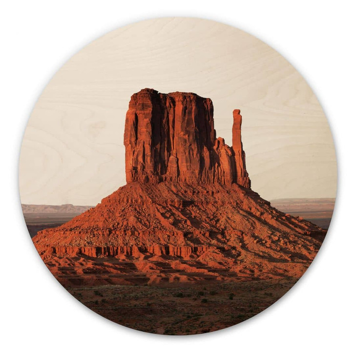 Holzbild Felsformation in Monument Valley - Hugonnard - Rund - WA471972