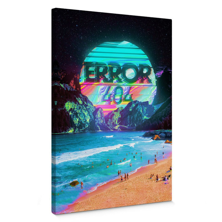 Leinwandbild Error 404 am Strand - Nicebleed - WA450022