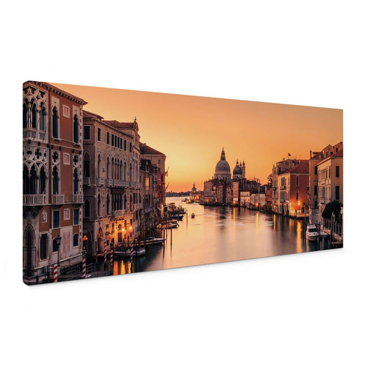 Leinwandbild Sonnenuntergang in Venedig - Zhang - Panorama - WA426204