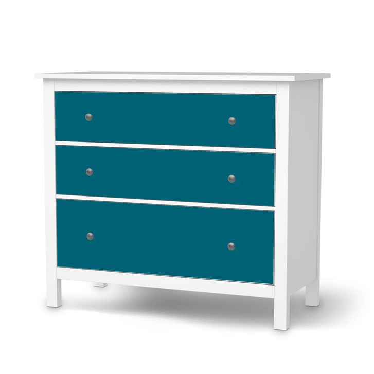 Möbelfolie IKEA Hemnes Kommode 3 Schubladen - Türkisgrün Dark - CR114804