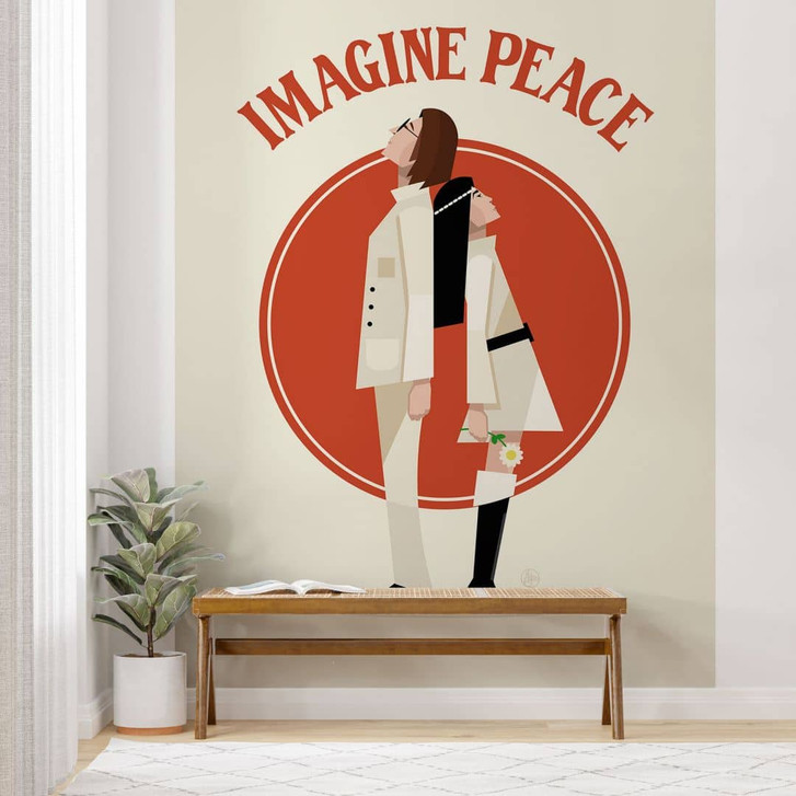 Fototapete Imagine Peace - Zwei für Frieden und Hoffnung - Retrodrome - WA435386