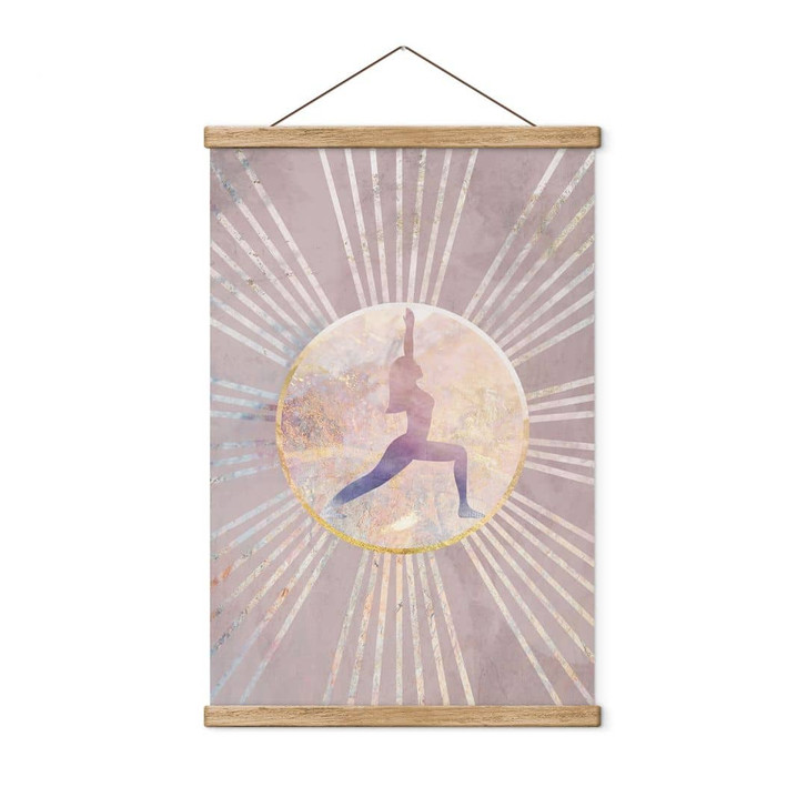 Stoffbild Yoga Sonnengruss rosa - Manovski - WA474026