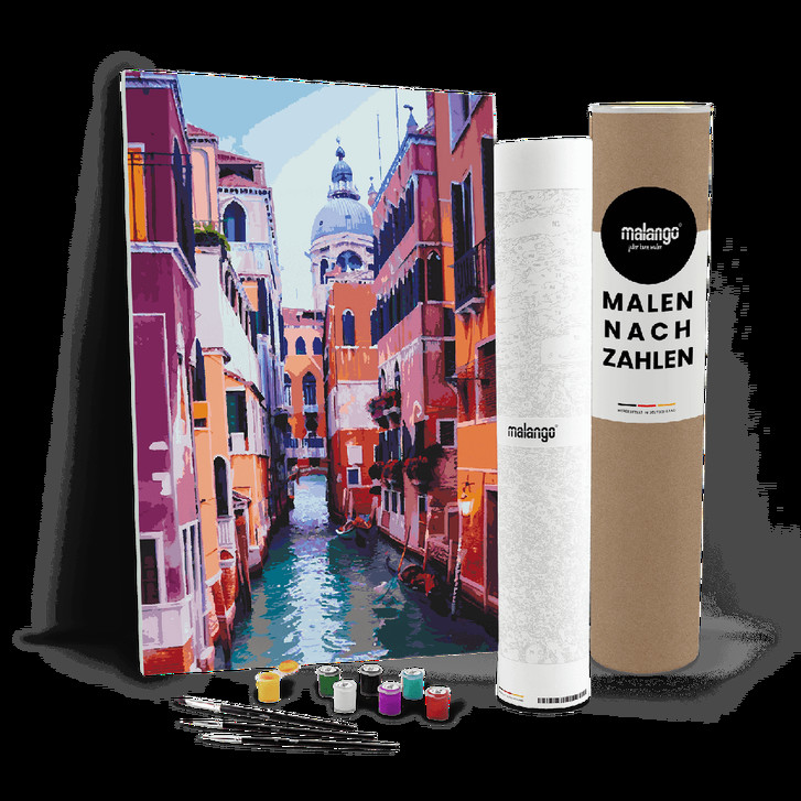 Malen nach Zahlen Leinwandbild - Piccolo Canale in Venedig - WA447686