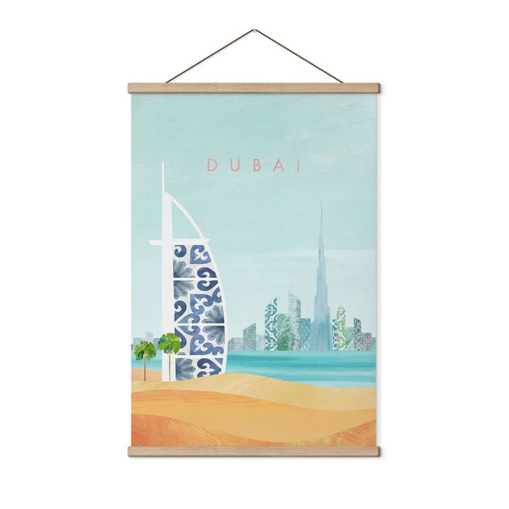 Stoffbild Strand von Dubai - Burj Al Arab - Rivers - WA474314