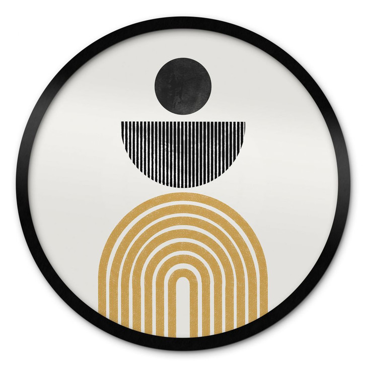 Poster Abstrakte Komposition mit Kreis und Halbbogen - The Miuus Studio - Rund - WA427286