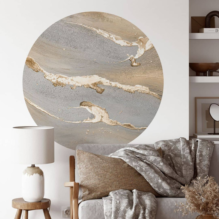 Wandtattoo Goldener Sand - Purina-Purite - Rund - WA429861