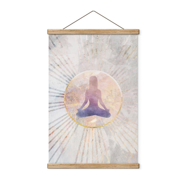 Stoffbild Lotussitz - Meditation im goldenen Licht - Manovski - WA474034