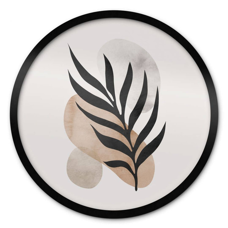 Poster Botanische Silhouette mit kunstvoller Geometrie - Costa - Rund - WA433296