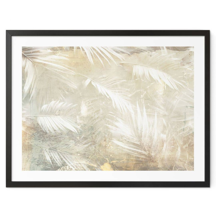 Poster Abstrakte weisse Palmenblätter - Kulik - WA427576