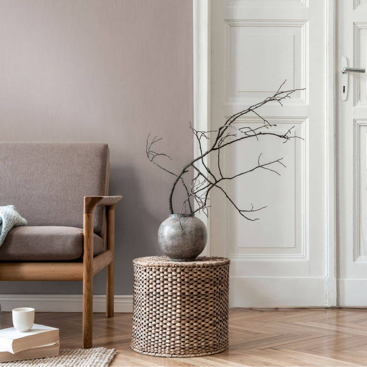 Unitapete Leinenstruktur Hellgrau – Einfarbige Vliestapete Stoffoptik - WA459094